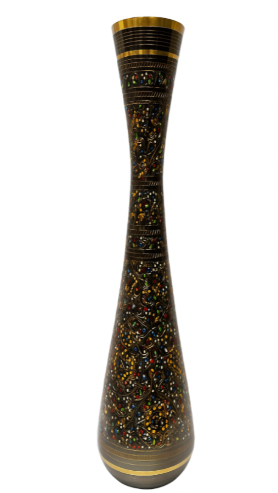 Brass Hourglass Vase
