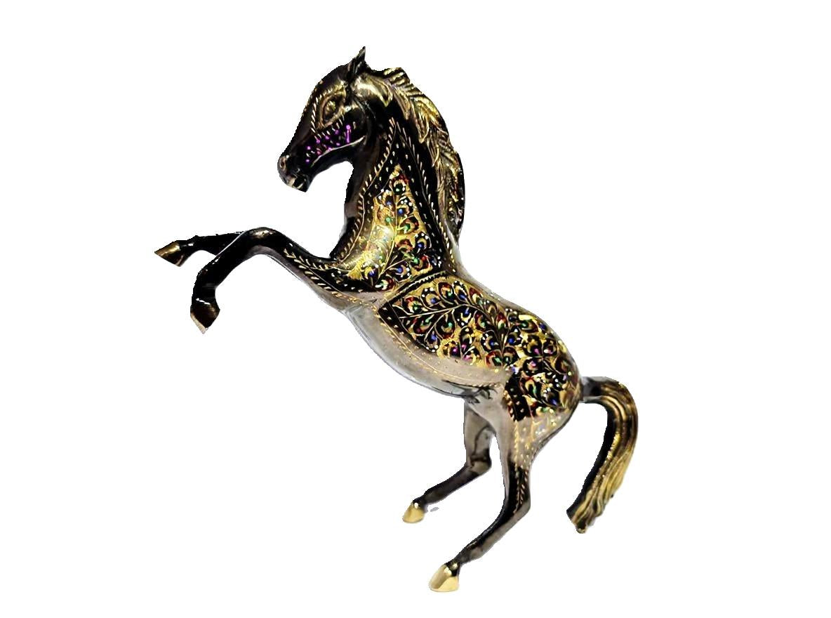 Handicrafted Brass Rearing Horse