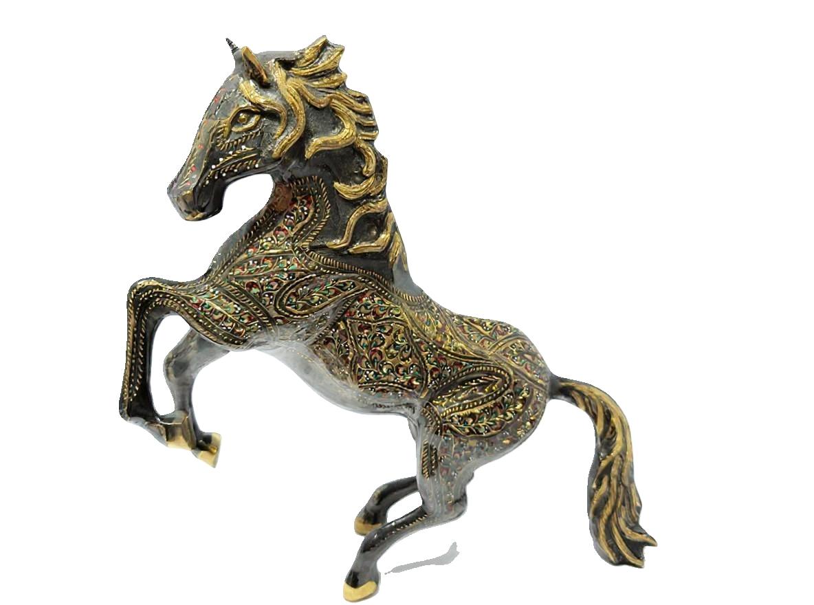 Handicrafted Brass Prancing Horse