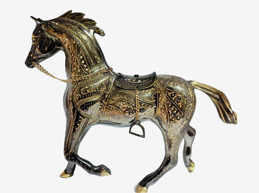 Handicrafted Brass Trotting Horse